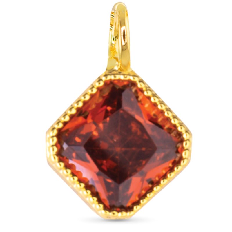 Burgundy Square Charm Gold